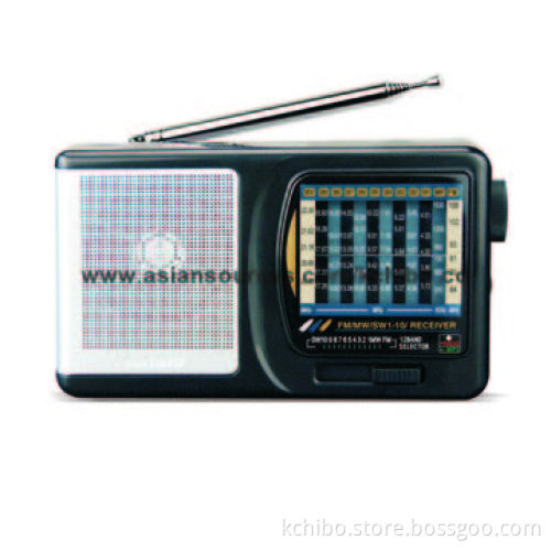 FM/AM Radio with MP3 Player, Audio Files on SD Card and U-disk, Unit Sized 176 x 101 x 46mm